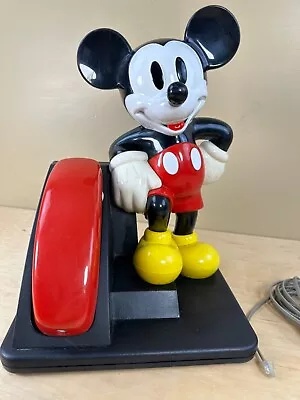 Vintage 1990's Mickey Mouse Corded Land Line Touch Tone Telephone AT&T Disney • $34.99