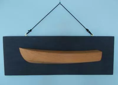 Vintage 14  Wooden Boat Half Hull Model W/Backing Board Ready To Hang • $139.99