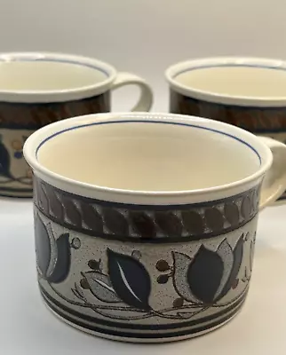 Set Of 3 Mikasa Intaglio Arabella Coffee Tea Cups Mugs Mint! Great Gift Idea! • $10