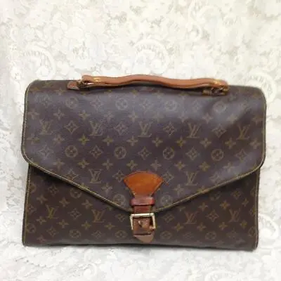 Louis Vuitton Brown Mono Coated Canvas Briefcase 17inx13inx3in • $494.95