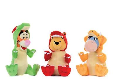 £9.99 • Buy Brand New Disney Winnie The Pooh Eeyore Tigger Soft Toys In Dinosaur Outfits 12i