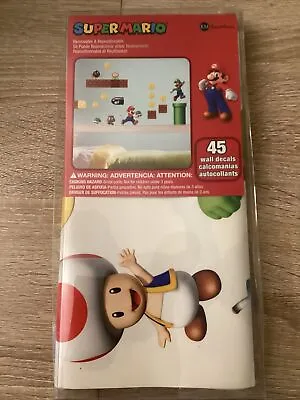 Nintendo SUPER MARIO WALL DECALS 45 Removable & Repositional Stickers RoomMates • $8