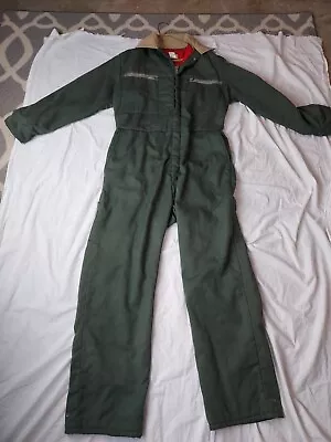 Insulated Coveralls VTG Flight Master Green Winter Jumpsuit Button Zippers • $30