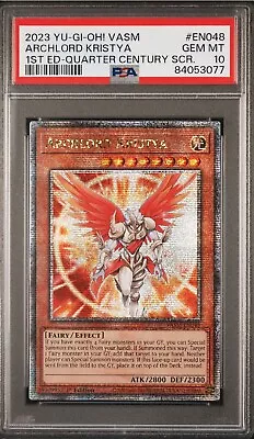 Yugioh 1st Ed Vasm-en048 Archlord Kristya Secret Rare Psa 10 Gem Mint #84831885 • $380