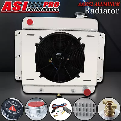 For 1962-1967 64 65 Chevy II Nova V8 3 Rows Aluminum Radiator+Shroud Fan+Relay • $184.95