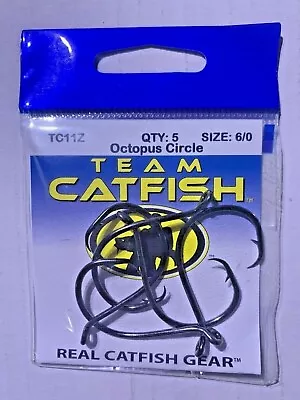 Team Catfish TC11Z Sizes 3/0  5/0 6/0 & 8/0  Octopus Circle Hooks  NIP CHOOSE • $4.99