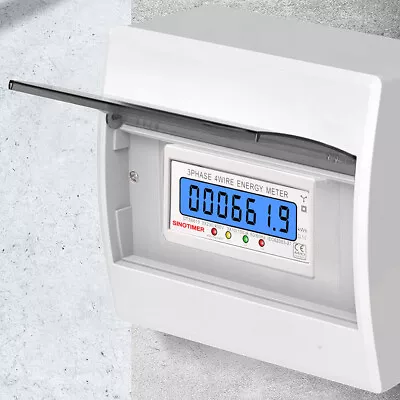 3 Phase 4 Wires Electric Meter AC 3*230/400V KWh Meter (white Shell) • $37.69