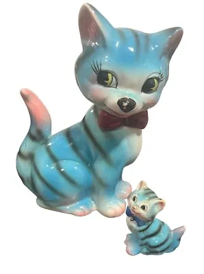 RARE Vintage 1950's Lipper & Mann Creations Mother Cat And Kitten Ceramic Figure • $40.50