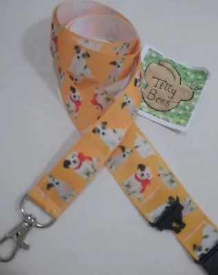 Cute Jack Russell Puppies Pattern Lanyard Safety Clip ID Badge Holder Puppy Dog  • £4.95