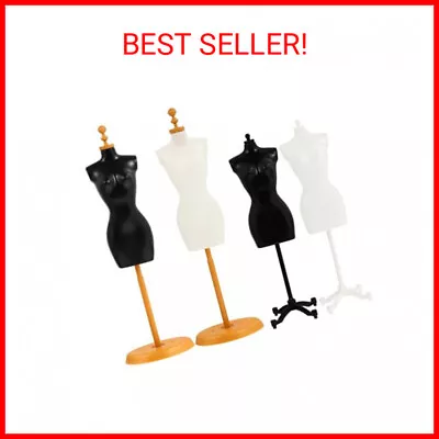 Mini Size Female Mannequin Torso 4Pcs Mini Doll Dress Form Manikin Body With Ba • $25.75