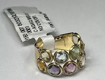 Marco Bicego Jaipur Double Row Candy Colored Gemstone Ring 18K Italy 750 Mom Sz6 • $1675