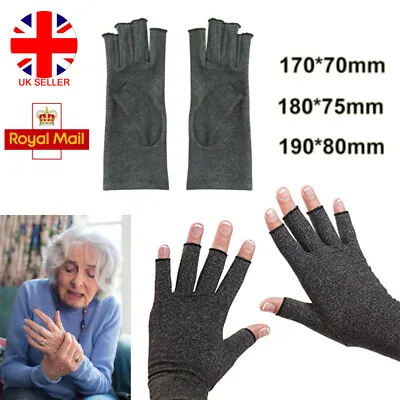 £3.83 • Buy Anti Arthritis Finger Hand Compression Cotton Gloves Brace Support Pain Relief