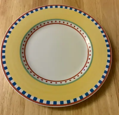 1 Dinner Plate Villeroy Boch Twist Bea Germany Yellow Blue Squares • $34.79