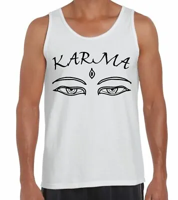 £12.95 • Buy Karma Buddhist Men's Vest Tank Top - Buddha T-Shirt