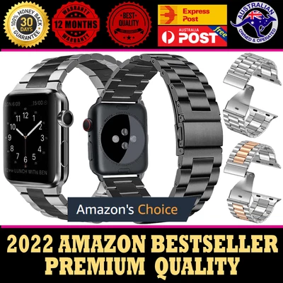 $14.80 • Buy For Apple Watch Band 8 7 6 5 4 3 SE ULTRA 38/41/40/42/44/45/49mm Stainless Steel