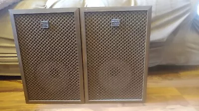 Sony Vintage Bookshelf Or Wall Hanging Speakers Wood Grill Made In Korea 8 Ohm • $50