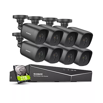 SANNCE 5MP 8CH DVR Security Camera System IR Night Vision Home Surveillance • $179.39