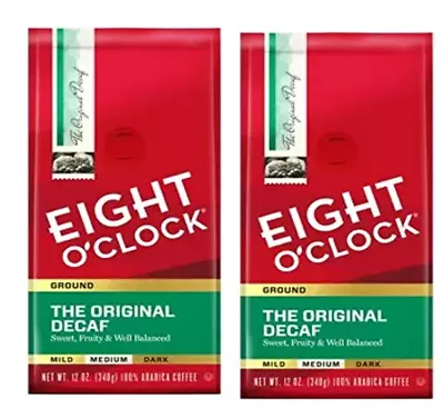 Eight O'Clock The Original Decaf Ground Coffee Medium - 2 Pack • $35.67