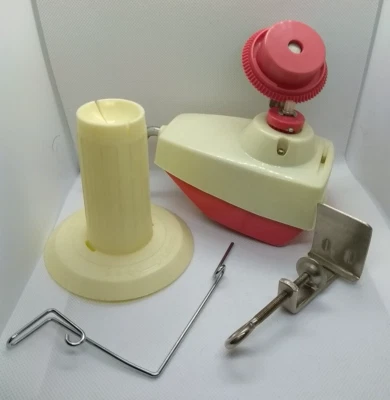 £19.99 • Buy Vintage Mid Century Table Top Yarn Wool Winder In Pink With Original Box