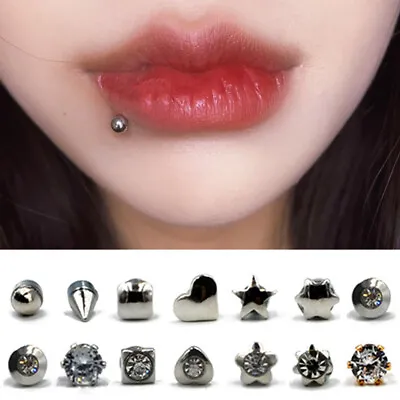1pc Unisex Non Pierced Magnet Ear Lip Labret Nose Ring Stud Jewelry Magnetic  • $1.98