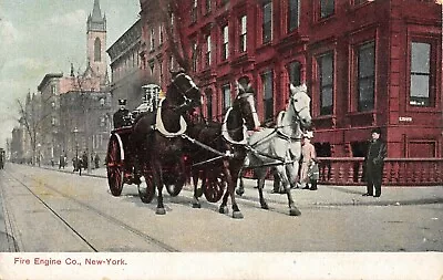 C.1908 Fire Engine Co. Manhattan NY Post Card • $8