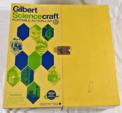 1971 Gilbert Chemcraft Action Lab Metal Case Vintage Chemistry Science Set • $39.99