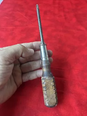 VINTAGE Phillips No. 2 Point SCREWDRIVER WOODEN HANDLE 8  LENGTH USA  (Skt1) • $5