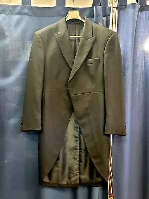 Black Herringbone Morning Coat - Wedding Masonic Steampunk  ***REDUCED*** • $31.08