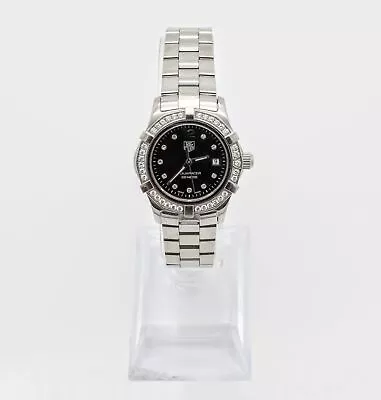 Tag Heuer Aquaracer Stainless Steel Diamond Bezel Quartz Wristwatch #WB420-3 • $275