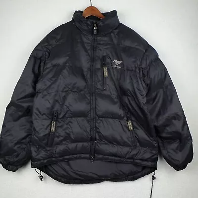 Ford Mustang Down Puffer Jacket Mens Medium Black Full Zip Outdoor Winter • $35