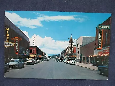 1950s Ellensburg Washington Street Scene & Cars Postcard • $4.50