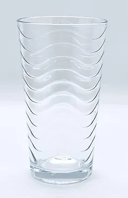 Pasabahce Turkey TOROS Clear Wavy Horizontal Bands 16 OZ Cooler Glass • $12.31