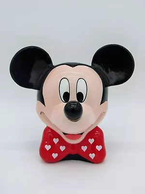 Disney Mickey Mouse Head Flower Vase Planter Hearts Bow Tie Figurine Teleflora • $19.99