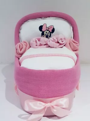 Baby Nappy Cake Crib Cot Cute Gift Baby Shower Girls • £15