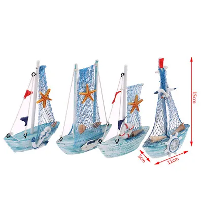 15cm Mediterranean Style Marine Nautical Sailing Boat Ship Craft Home DecorS_FM • $3.67