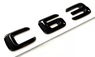 1x Black C63 Fit Mercedes C63 Rear Trunk Nameplate Emblem Badge Decal • $4.75