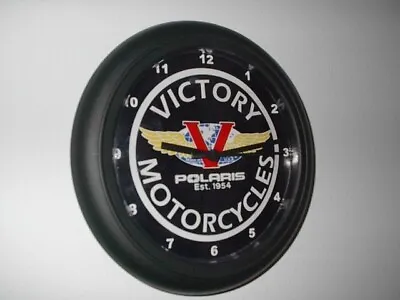 Victory Motorcycle LOGO Garage Bar Man Cave Wall Clock Advertising Sign • $37.99