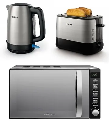 £249.99 • Buy Philips Stainless Steel Set Electric Kettle And Toaster Microwave Oven VYTRONIX