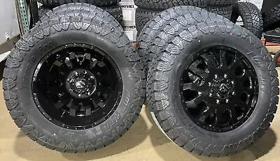 20  Fuel Blitz D675 Dually Wheels 2956520 35 AT Tires 8x200 Ford Super Duty F350 • $4799