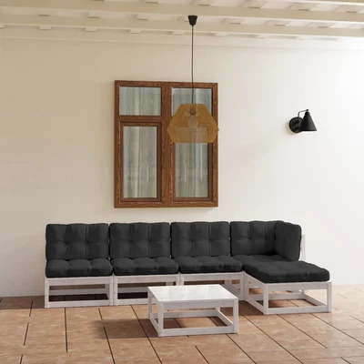 $506.99 • Buy VidaXL Garden Lounge Set Outdoor Furniture Set Wooden Setting Patio 6 Piece