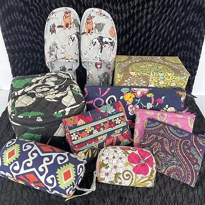 Vera Bradley Lot: Slippers Dog Show Size Small 5/6 EUC Multiple Bags • $16