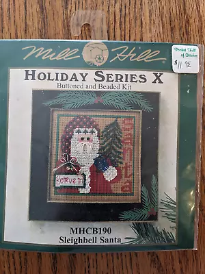 Mill Hill  Sleighbell Santa  Holiday Series X Buttoned And Beaded  Kit • $20