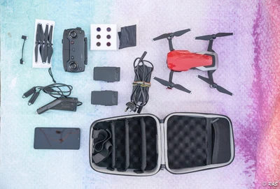 $750 • Buy DJI Mavic Air Fly More Combo 4K Camera Drone - Red-  With Carry Bag, Filters,etc