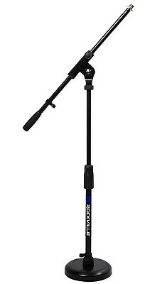 Rockville Kick Drum/Guitar Amp Mic Stand Steel Round Base+Fixed Boom+Rubber Pad • $24.95