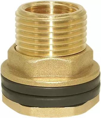 Hooshing Brass Bulkhead Fitting 3/8  Female 1/2  Male Threaded Water Tank Connec • $11.83