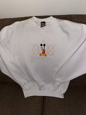 Vintage Mickey Mouse Sweatshirt Size Medium 90s Walt Disney Disneyland Crewneck • $18