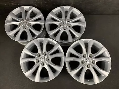 (4) Mazda 3 Original Silver Wheels Rims + Caps 17  Hol.64929 • $595