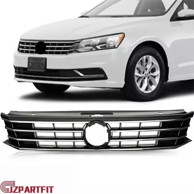 Fits 2016-2019 VW Volkswagen Passat S/SE Front Grille Grill With Chrome Trim • $75.98