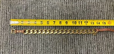 Michael Kors Double Wrap Chain/Leather Buckle Bracelet/Gold/MKJ1066/ • $14.99