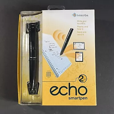 NEW LiveScribe Black Echo Smart Pen 2GB Write Read Record APX-00008 Open Box • $18.99